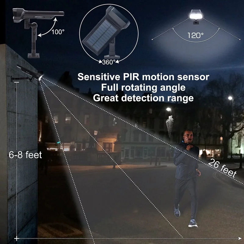 Солнечный светильник IP65 Водонепроницаемый солнечный светильник PIR датчик движения светильник s на солнечной энергии Точечный светильник s настенный светильник для наружного украшения сада