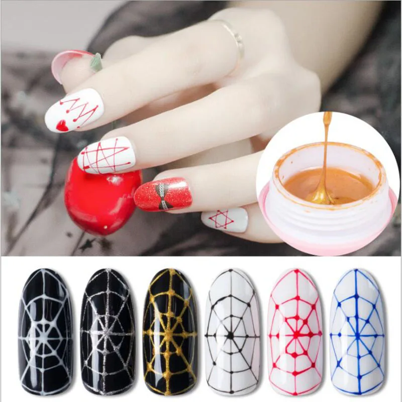 

Nail Pull Liner UV Nail Gel Polish Creative DIY Star Map Cobweb Flower Drawing Color Painting Nail Tips Makeup Tools