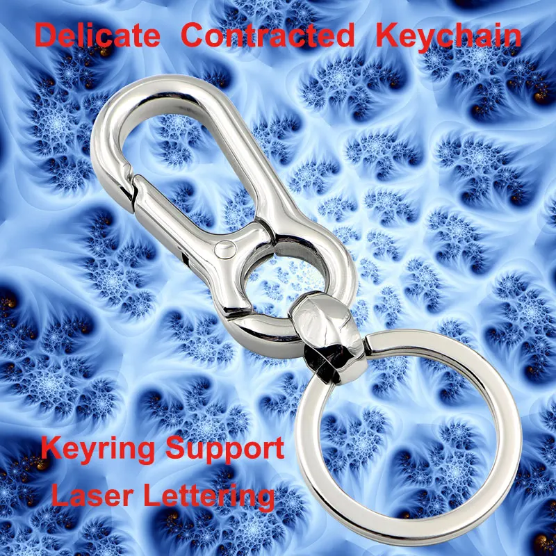 

Shiny Silver Fashion Waist Pendant Solid 316L Stainless Steel Unisex Keychain Keyring Bag Accessories The Car Keychain 3P008KC