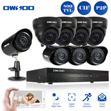 OWSOO Полный CIF 16CH DVR Kit 800TVL на открытом воздухе безопасности Камера Системы HDMI P2P DVR 4* в маскирующем колпаке для внутренних помещений Камера+ 4* Водонепроницаемая камера-пуля