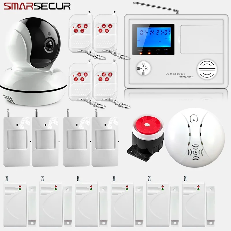 

Беспроводная GSM-сигнализация Smarsecur с сенсорным ЖК-экраном