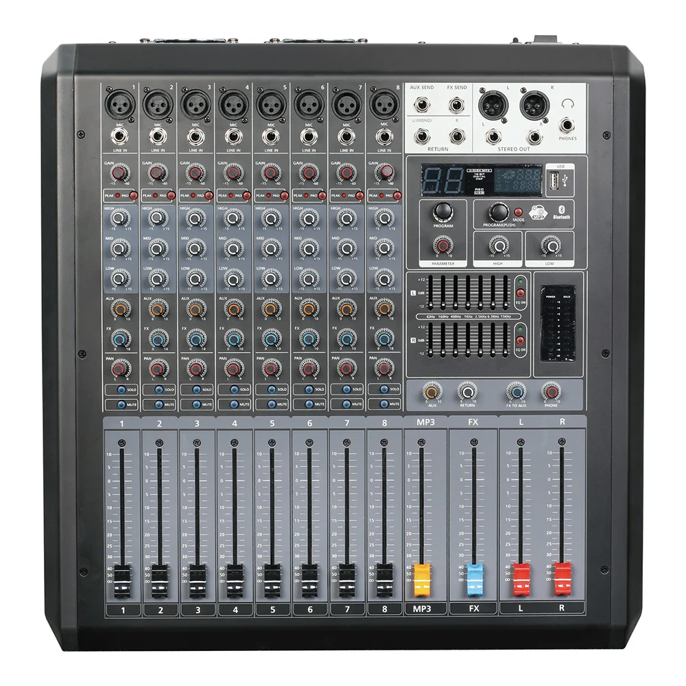 US $330.00 Mixing Console Recorder 48 V Phantom Power Monitor AUX Effect Path 816 Channel Audio Mixer USB Comes With Power Amplifier JD
