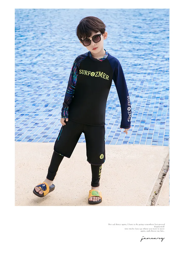 Ребенок Плавание костюмы серфинг Плавание костюмы Длинные размера плюс бикини, спортивный топ для мальчика-подростка детская Плавание одежда Детский Рашгард для девочек