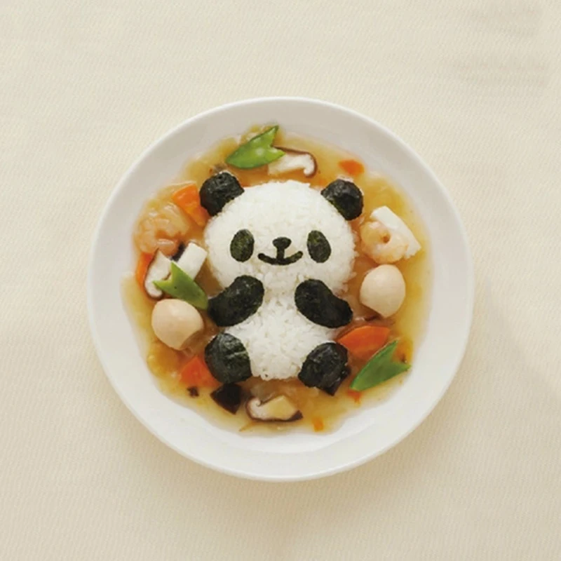 4 шт./компл. мультфильм формочка в виде панды рисовые суши плесень Onigiri формирователь и обжаренные резак для водорослей комплект Кухня пресс-формы для ЕА-4