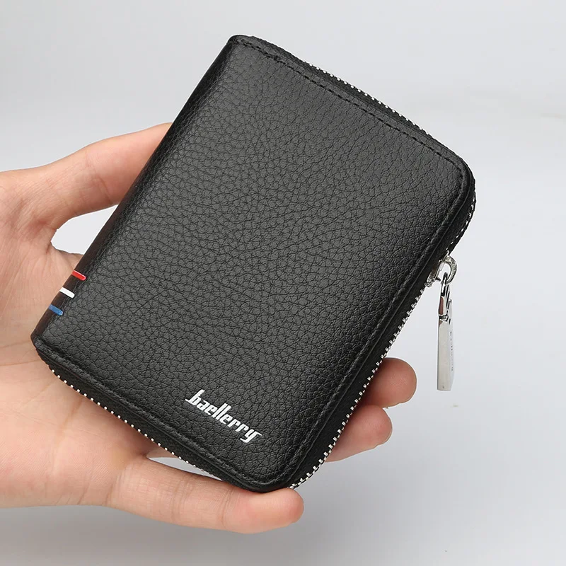 

Wallet Male small wallet PU baellerry zipper short male clutch leather wallet Men Coin Purse portomonee Leather Wallet