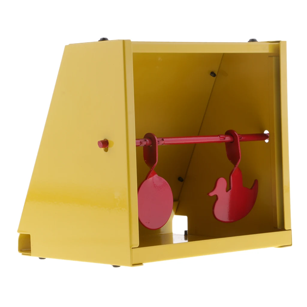 Spinning Resetting Metal Target with Pellet Trap Catcher for Outdoor Shooting Training for Practice Catcher