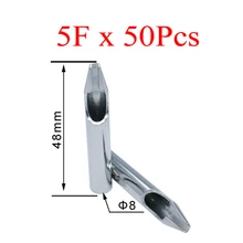 Советы по татуировке для игл 50 шт. насадки из нержавеющей стали наконечники для татуировки SST-312-5FT