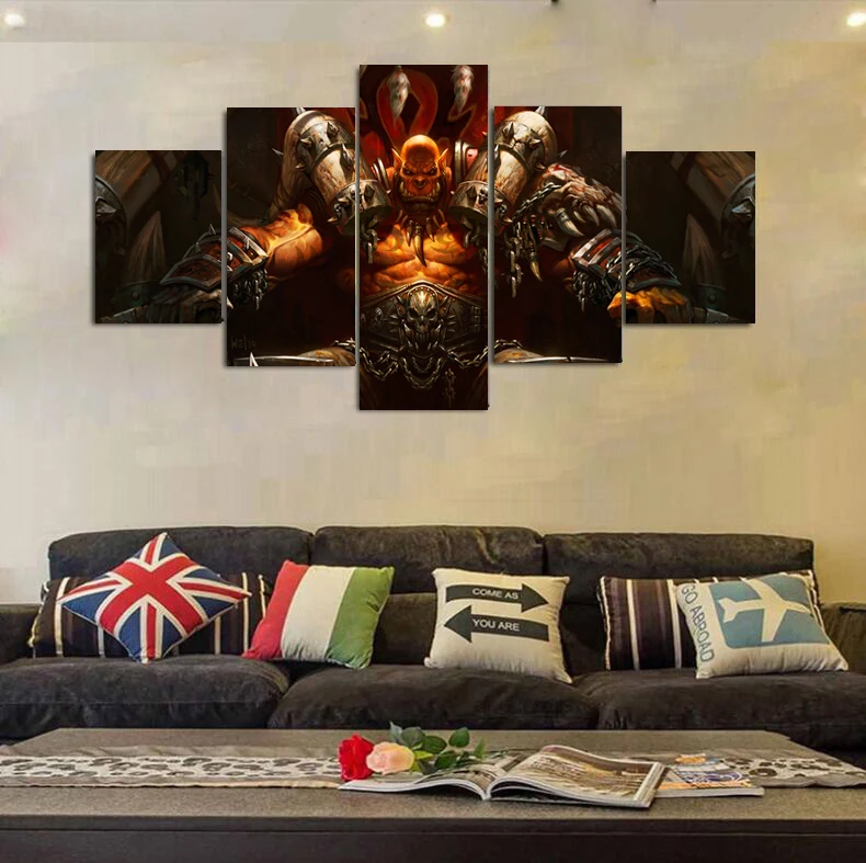 Por Wow Decorations Lots From China World Of Warcraft Painting Canvas Art Print Poster Wall Pictures For Room Home Decoration