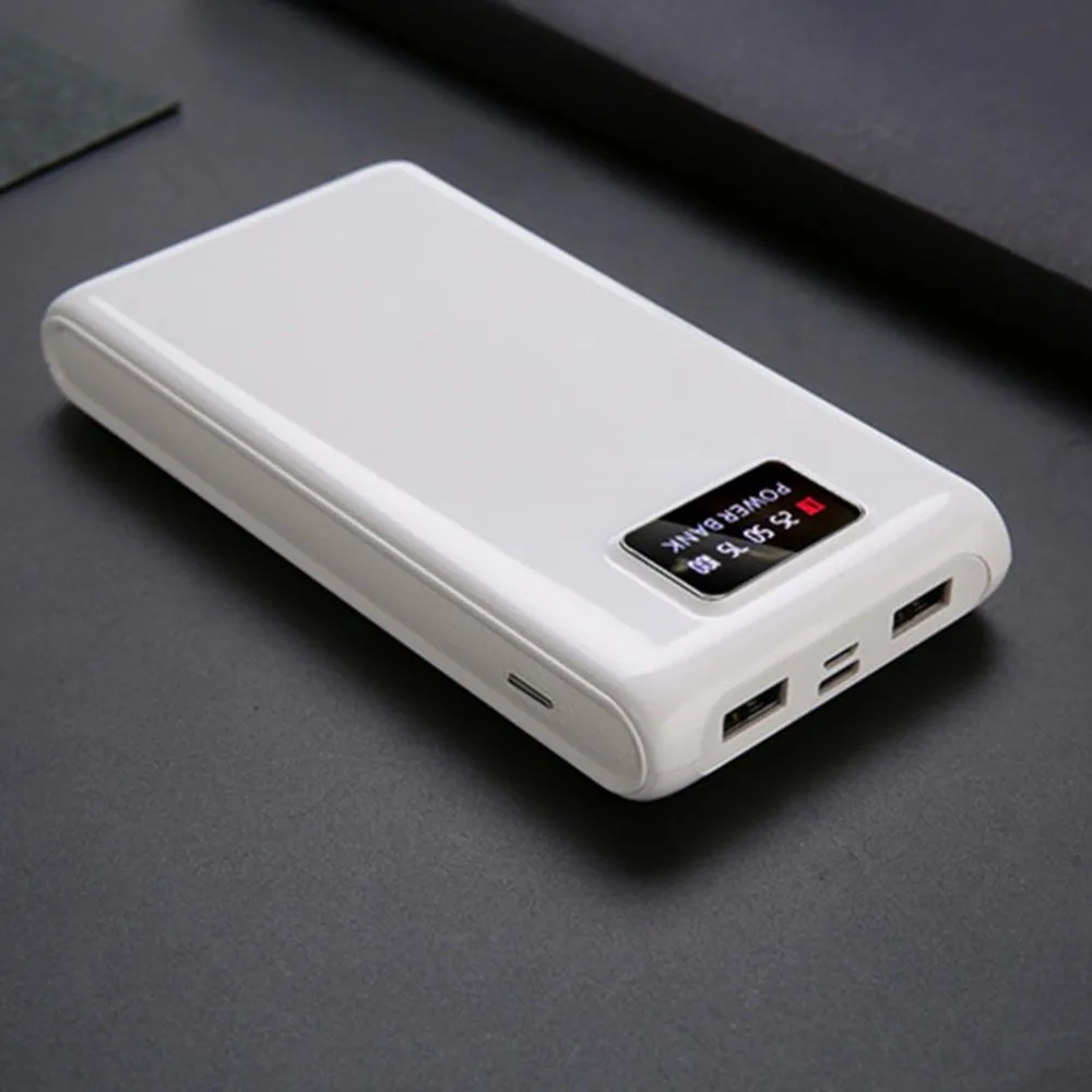 Free Welding Power Bank Box Shell LCD Screen Digital Display Power Bank Case Module DIY Kits Powered By 6x 18650 Battery