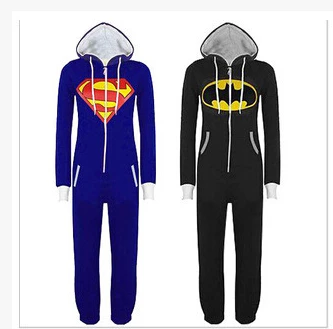 

Halloween Party Cosplay Costumes Unisex Pyjamas Adult Pajamas Onesie Men Women Batman Superman One Piece Sleepsuit Sleepwear