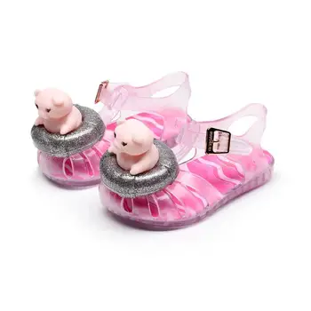 

CHAMSGEND HOT Sell Sale Summer Kid Children Girls Boys Pig Lifebuoy Rubber Soft Waterproof Crystal Sandals Rain Casual Shoes 18