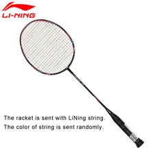 Li-ning u-sonic 17 raquettes de Badminton avec chaîne en Fiber de carbone doublure professionnelle Li Ning raquettes AYPM226 ZYF214(China)
