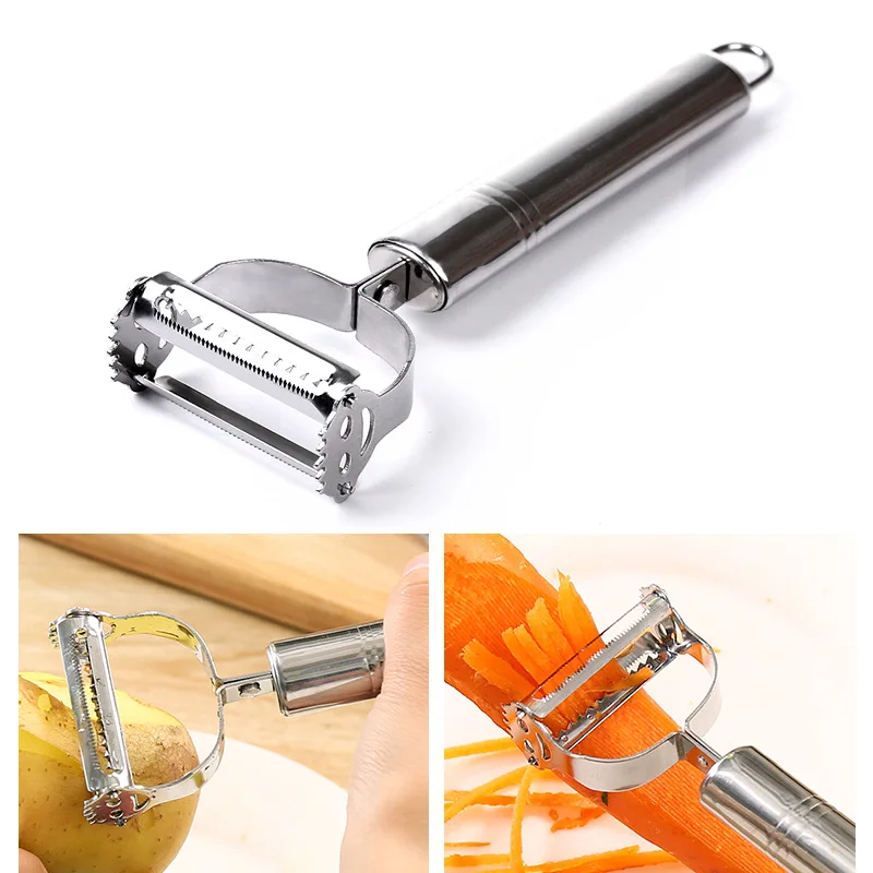 

Hot Sale 1pc Stainless Paring Knife Fruit Peeler Grater Vegetable Slicer Kitchen Tools Supplies Accessories