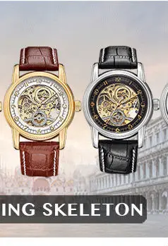 Бренд Orkina Tourbillon Мужские механические часы светящаяся Автоматическая Дата Натуральная кожа ремешок мужской платье часы механические стимпанк