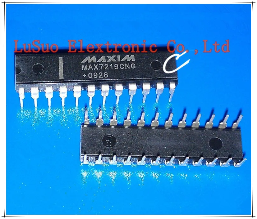 

MAX7219CNG MAX7219C MAX7219 DIP-24 Serially Interfaced, 8-Digit LED Display Drivers