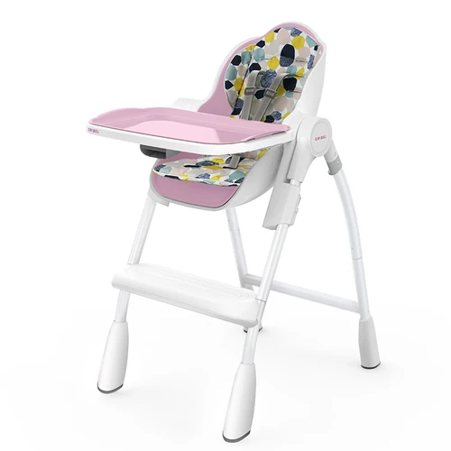 Детское кресло для кормления детское обеденный стул складной высокий стул многофункциональный подъемный спальный и подъемный - Цвет: Белый