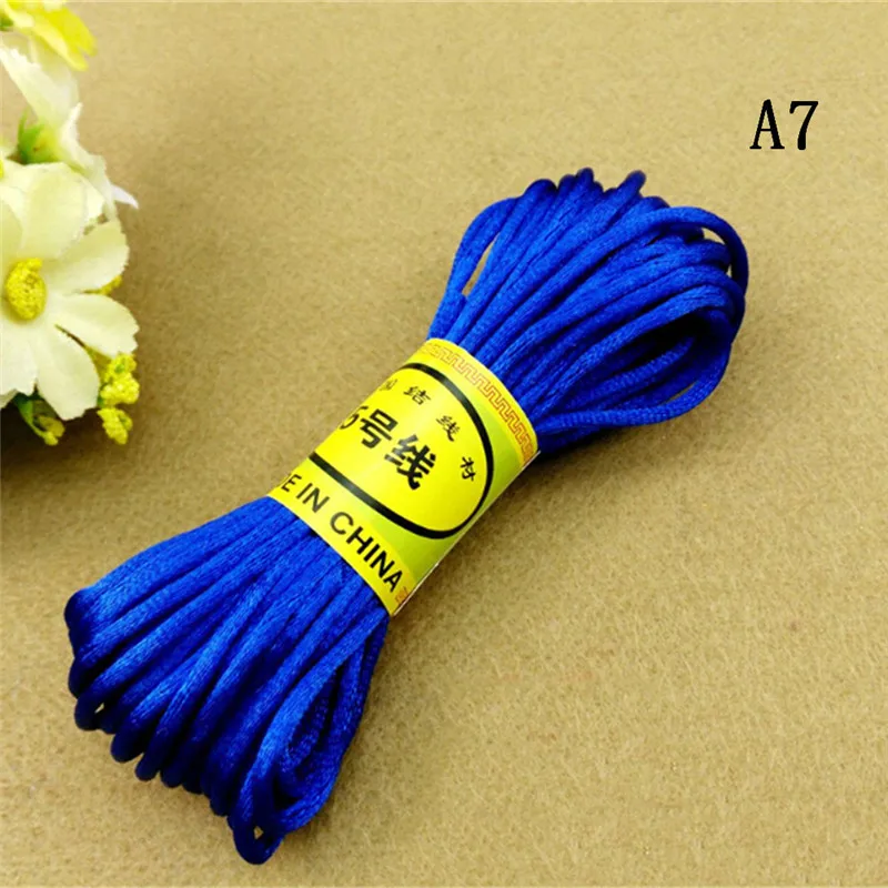10 м нейлоновый шнур нить китайский узел макраме шнур браслет плетеный шнур DIY кисточки вышивка бисером Шамбала нить - Цвет: as pic