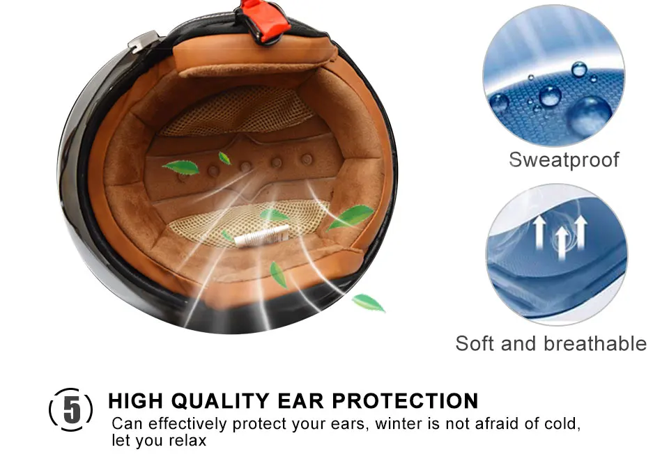 Foxcncar Motorcycle scooter Helmet 34 Open Face halmet motocros vintage casque Moto Casque Casco motocicleta Capacete Deodorant (9)