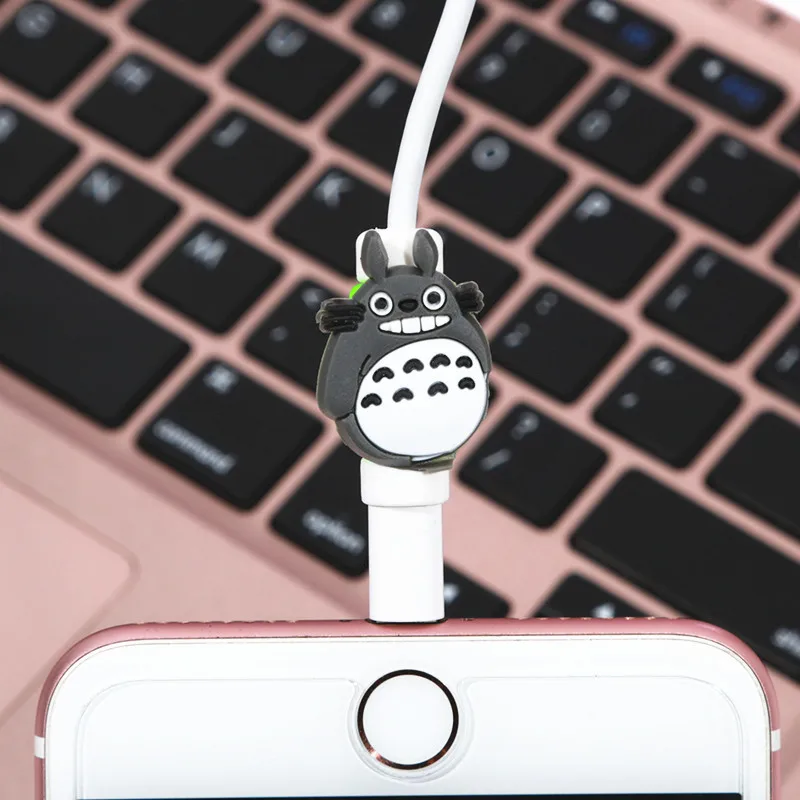 FFFAS мультфильм кабель протектор организовать Зарядное устройство USB устройство для сматывания кабеля для Apple IPhone 4 5 5S 6 6s 7 8 X Plus кабель защиты украшения - Цвет: Model F