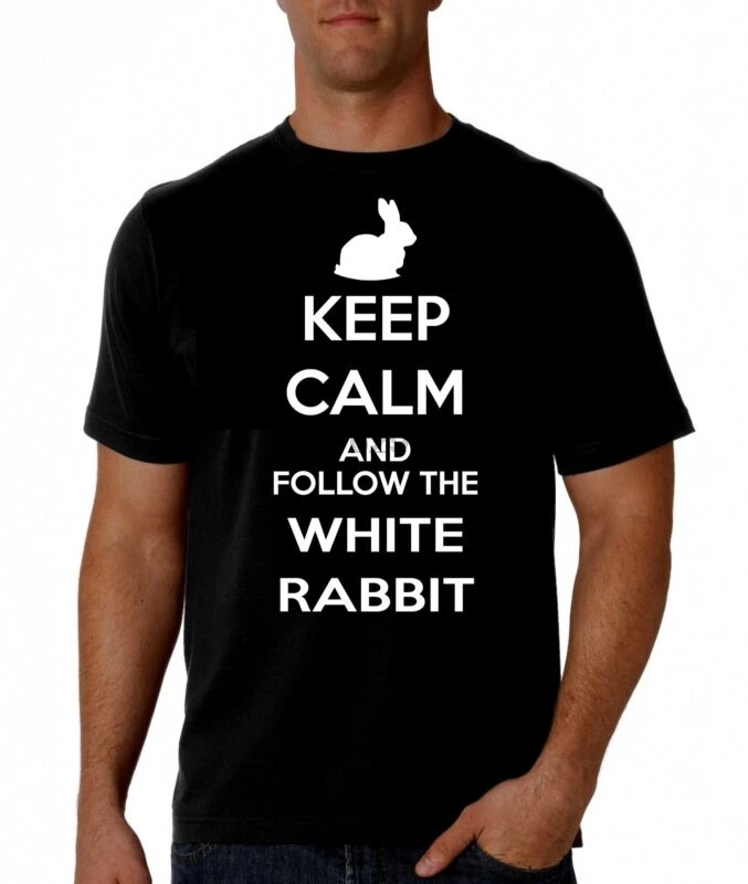 

Qanon - Keep Calm and Follow the White Rabbit Shirt Q Anon Maga Trump 4chan