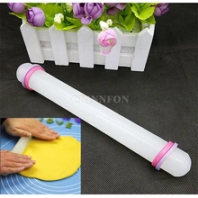 50 шт./лот " 23 см белый выпечки Кондитерские антипригарное скольжение торт Силиконовая Скалка помадка ролик