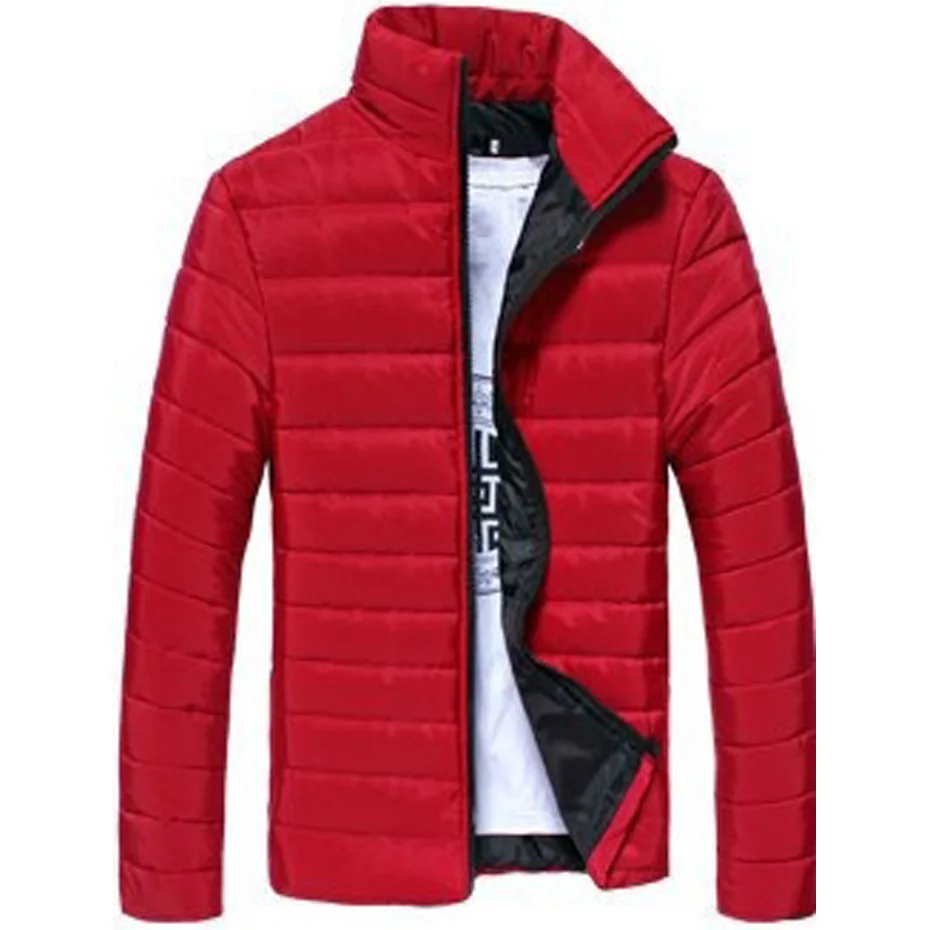 2018 Новое Брендовое зимнее пальто для мужчин с хлопковой подкладкой, однотонные мужские куртки и пальто, Повседневная Уличная одежда на