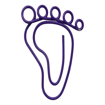 

12Pcs Lovely Feet Shaped Metal Bookmarker Paper Clip Memo Clips Office Supplies