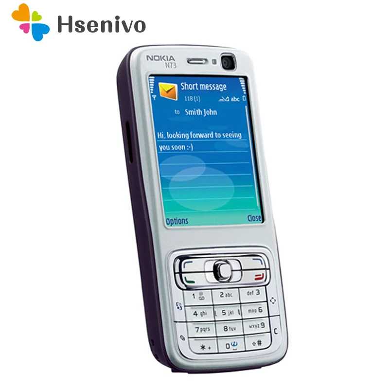 

Original Refurbished Nokia N73 Mobile Cell Phone Unlocked GSM English Arabic Russian Keyboard