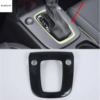 

Free shipping 1pc ABS carbon fiber grain gear panel decoration cover for 2017-2018 Hyundai KONA car accessories