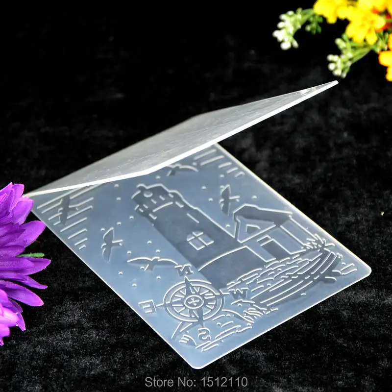 Aiettycaft Feathes Plastic Embossing Folde Fo Scapbook