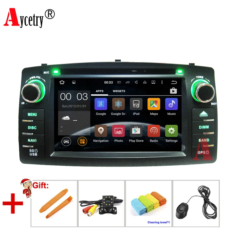 

For Toyota Corolla E120 BYD F3 android 9.0 2 din 4G 64G 8 CORE Car radio DVD player Multimedia GPS Navigation obd2 wifi dvr DSP
