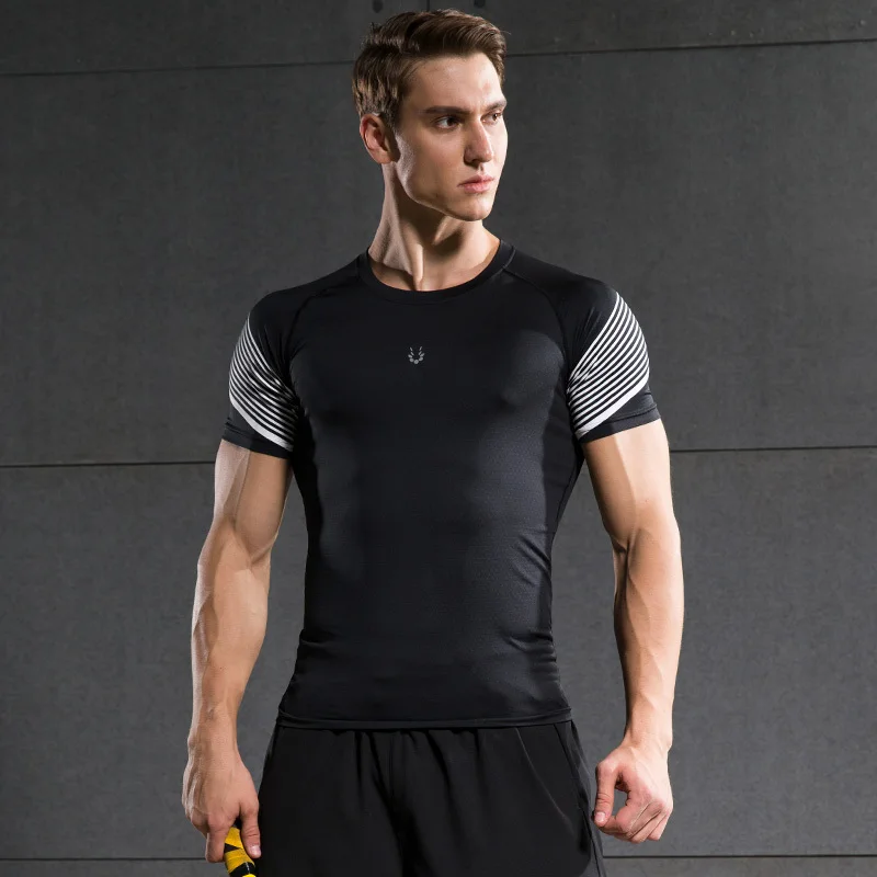 Willarde спортивные с коротким рукавом мужские компрессионные рубашки быстросохнущие Бег Фитнес-футболки для бега тренажерный зал Джерси Топы - Цвет: MBF72604