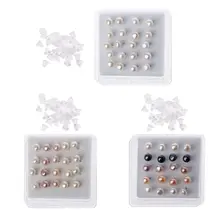 10 пар стерлингового серебра 925 пробы ручной работы AAA+ 6 мм пресноводного жемчуга Серьги стильный жемчуг ювелирные изделия для женщин подарок