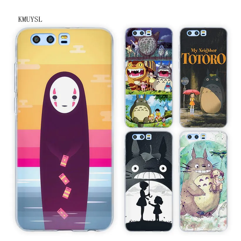 

KMUYSL My Neighbor Totoro Anime TPU Transparent Soft Case Cover for Huawei Honor 9 8 Lite 7X 6A 6X 6C Pro 10