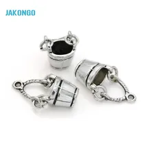 10 pçs antigo prata chapeado balde encantos pingentes para fazer pulseira diy artesanal acessórios 25*10mm