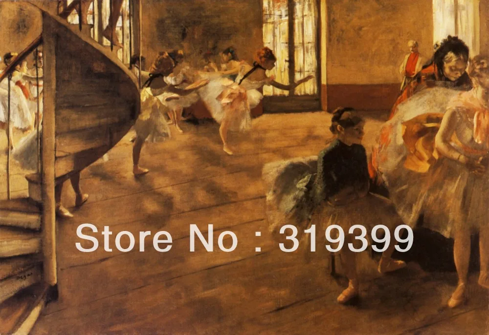 

Oil Painting Reproduction on Linen Canvas,The Rehearsal 1 by edgar degas ,Free DHL Shipping,100%handmade oil paintings