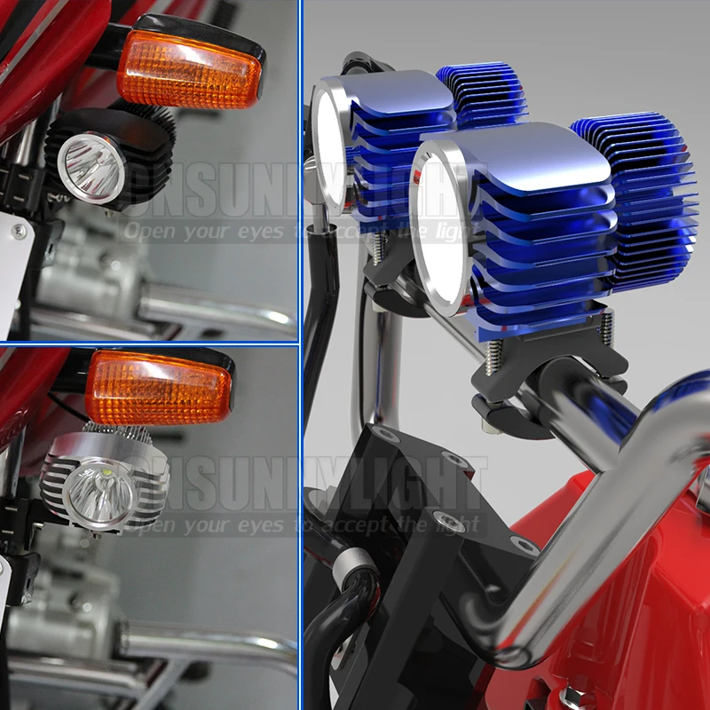 CNSUNNYLIGHT Motorcycle LED Headlight Spotlight 18W 2700Lm Super Bright White Moto Fog DRL Headlamp Hunting Driving Spot Lights (20)