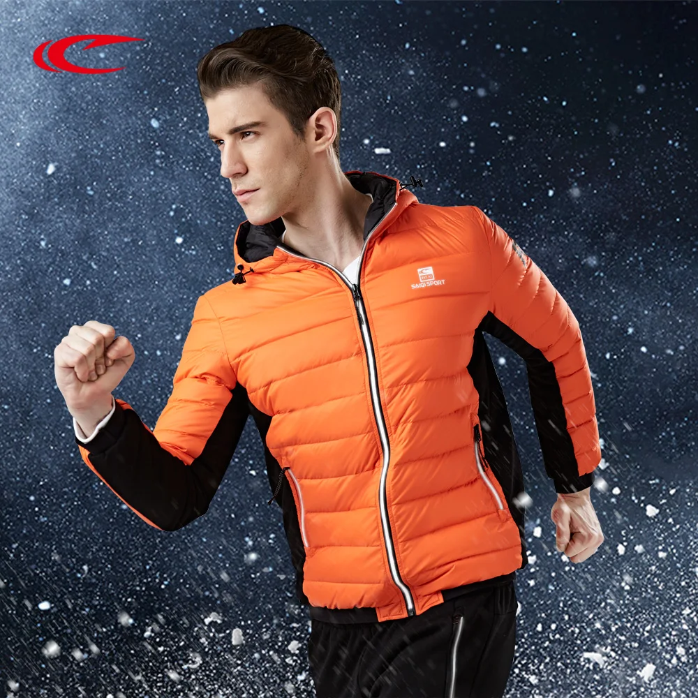 

SAIQI 2017 Autumn Winter Duck Down Jacket Ultra Light Men 80% Coat Down Hiking Parkas Outerwear Men's Collar Coat1016