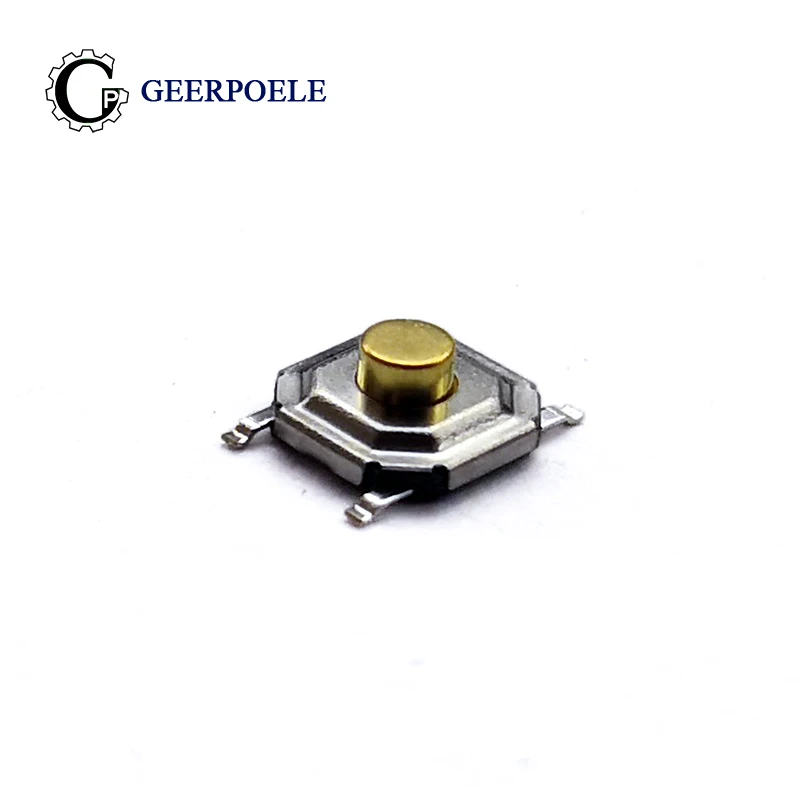 

50 pcs/lot 5.2*5.2*2.2mm 4 Pin 12V 0.5A Push Button Switch Metal Tactile Micro tact SMT touch switch