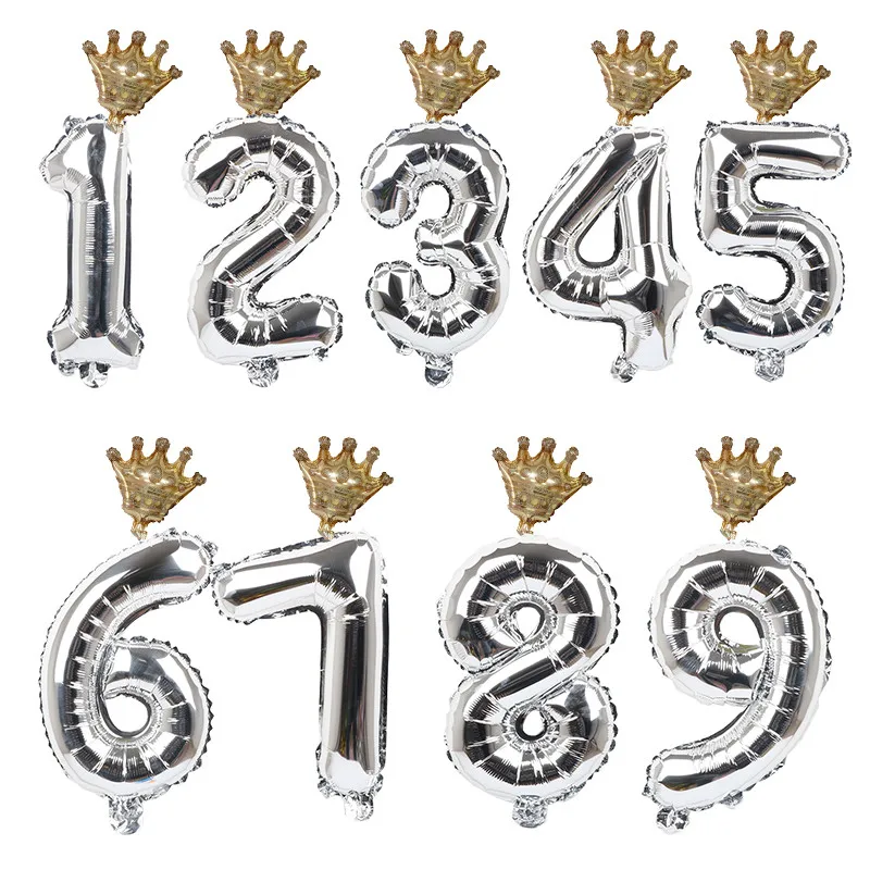 32 дюйма розовые, золотые, серебряные фольгированные шары с цифрами Корона Микки воздушный шар "Минни" фигурка От 1 до 5 лет детей день рождения Декор