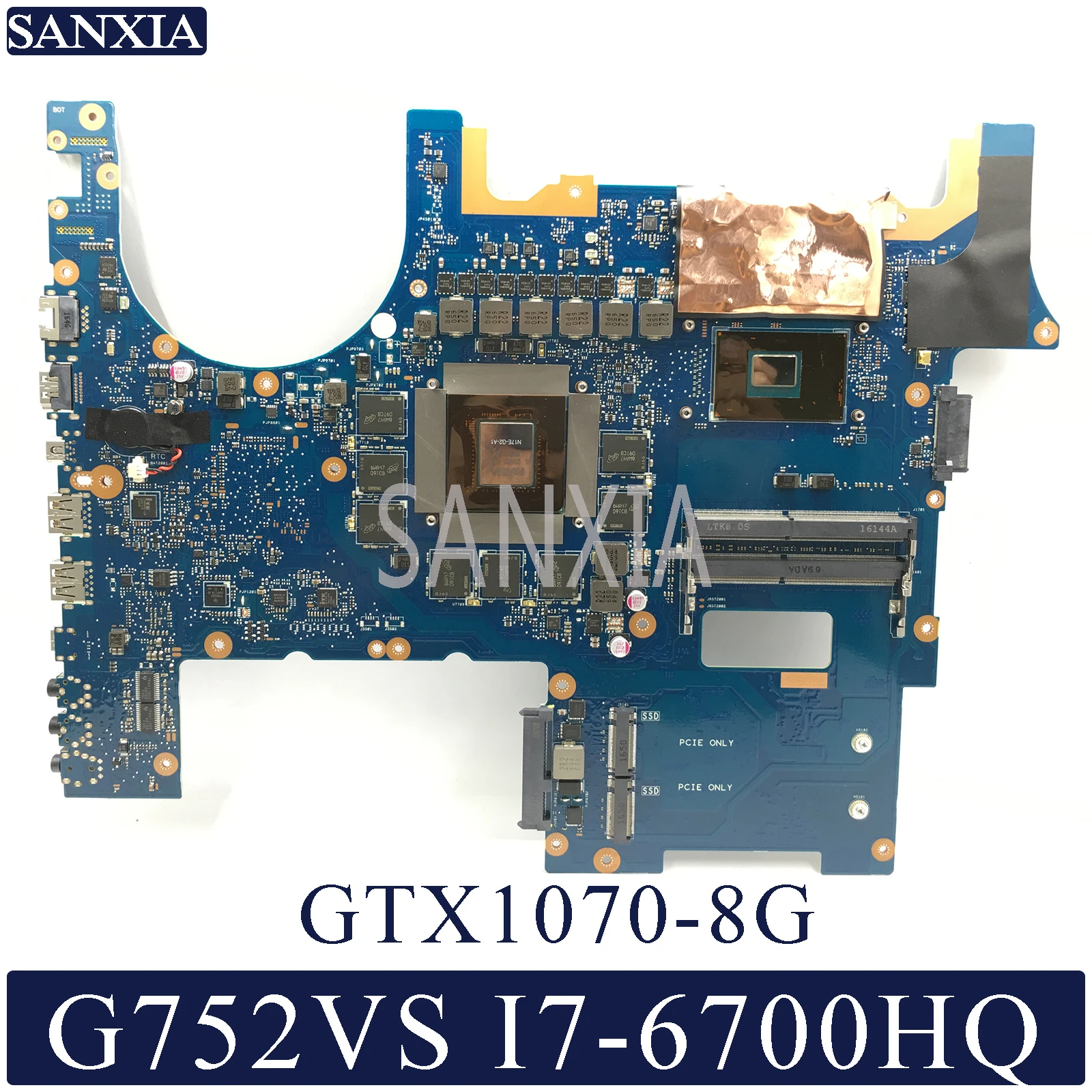  KEFU Laptop motherboard for ASUS ROG G752VS original mainboard CM236 I7-6700HQ GTX1070-8G