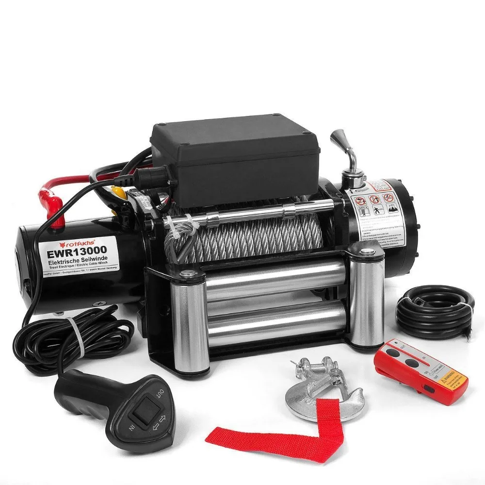 

Newest Automatic Electric Crawler Off-Road Winch Control System 13000LB Professional For Vehicle Cars Auto Black