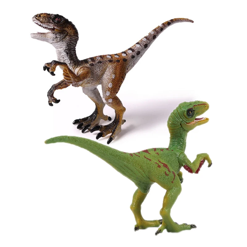 Action Toy Figures Jurassic 2 Colors Velociraptor Dragon Dinosaur PVC Toys Collection Model Plastic font b