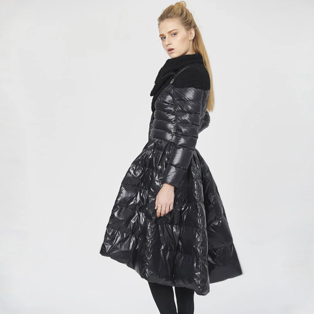 Bas Canard Black Femmes Jupe Blanc white Luxe D'aronde D'hiver 90 De Parkas Nouveau camouflage Le Duvet 2018 Ourlet Vers Manteau Queue France Doudoune Longue Femelle Survêtement 7gRHx8