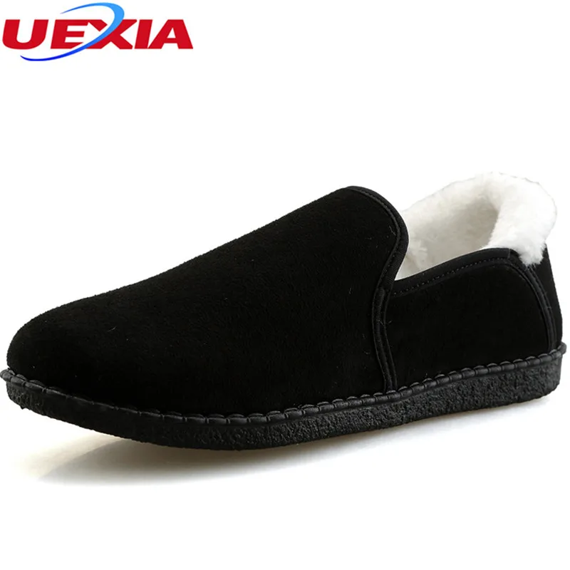 

UEXIA Casual Winter Shoes Warm Men Plush Snow Men's Leisure Quality Student Fashion Warm Shoes With Fur Warm Fashion Comfortable