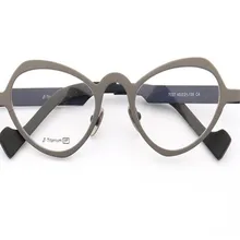 Чистый титан мода бизнес унисекс полный обод линза для рецептов оправа для очков Золотые очки Анти-усталость очки для чтения