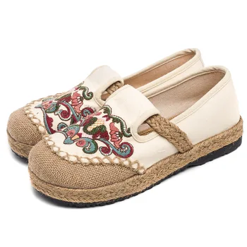 

SONDR 2019 new flat slip on shoes for women vintage embroidery embroider mocasines casuales mujer espadrilles chaussures femmes