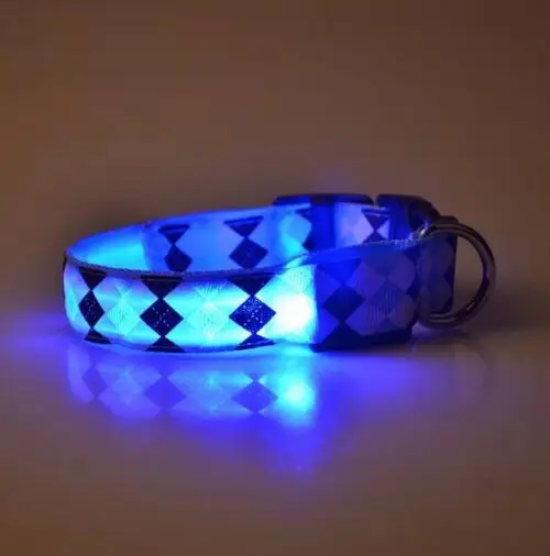 Нейлоновый ошейник для собаки флэш-память для безопасности в ночное время, Светодиодный светящийся собачья упряжь, для домашних животных кошка ошейники для собак светящийся флуоресцентный