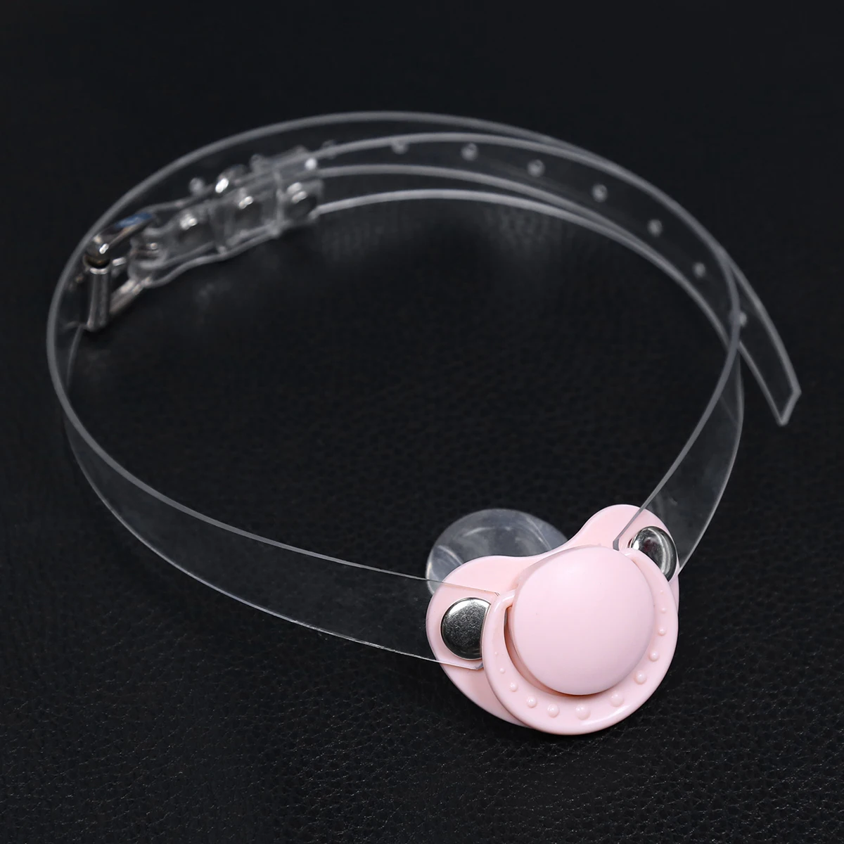 LoveFun прозрачный ПВХ мяч Paci Gag Heart пустышка/пустышка. Тихайте с нашей соской! БДСМ