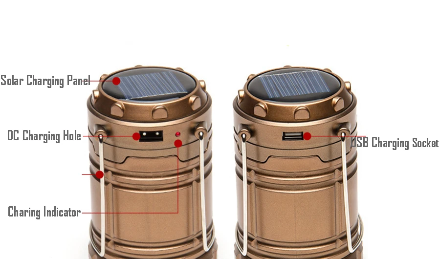 New 6LEDs solar Camping Light Rechargeable Hand Lamp camping Lantern AC110-250V Tent Lights for Outdoor Lighting Hiking-details4